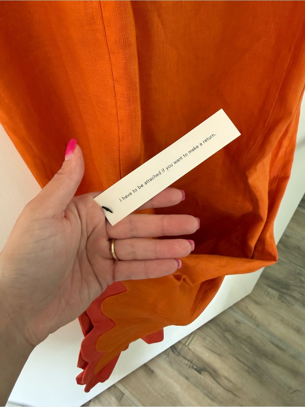 Reformation Sara Linen Dress Nectarine - 4 - Picture 10 of 11